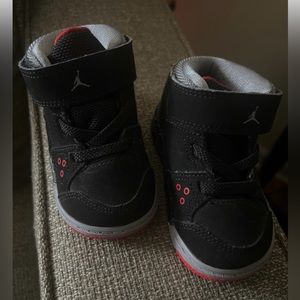 Nike Jordan Red And Black High Top Shoes Size 4c